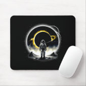 Tapis De Souris Joli Astronaute Éclipse Spatiale Planète Science (Avec souris)