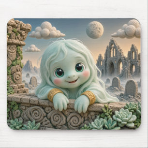 Tapis De Souris Joli bébé fantôme, mythique