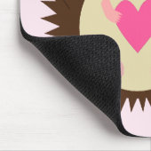 Tapis De Souris Joli bébé hérisson rose fille (Coin)