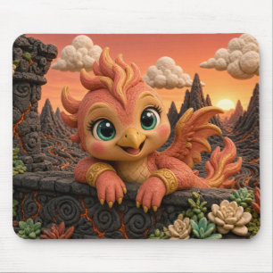 Tapis De Souris Joli bébé phénix, mythique