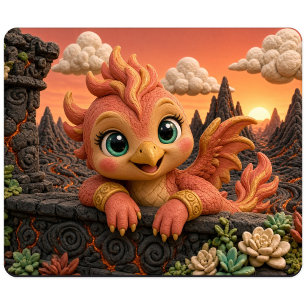 Tapis De Souris Joli bébé phénix, mythique
