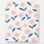 Tapis De Souris Joli Boho Chic Fleurs Rose Motif (Devant)