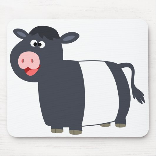 Tapis De Souris Joli Cartoon Ceinturé Galloway Cow Mousepad (Devant)
