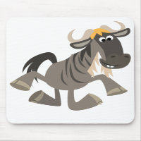 Joli Cartoon Tap Danser Wildebeest Mousepad