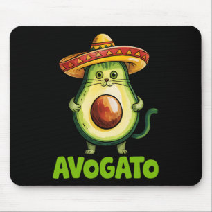 Tapis De Souris Joli chat Avogato Sombrero Drôle Cinco De Mayo Fem