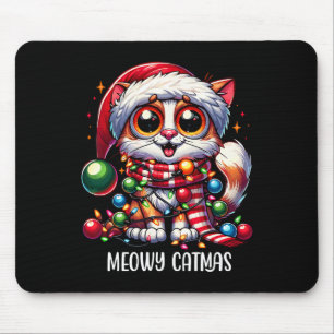 Tapis De Souris Joli Chat Meowy Catmas Xmas Noël Tenue Chat Papa