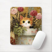 Tapis De Souris Joli Chatons Regardant D'un Pot (Avec souris)