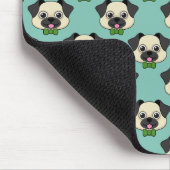 Tapis De Souris Joli chien Carlin avec Papillon (Coin)