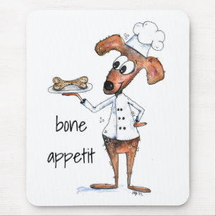 Tapis De Souris Joli chien chef fantaisiste