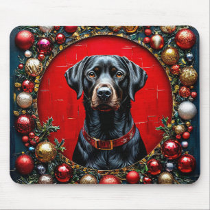 Tapis De Souris Joli chien de Noël