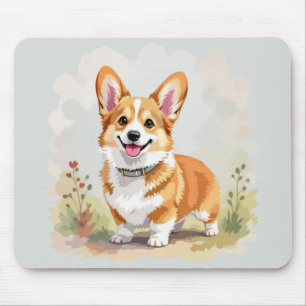 Tapis De Souris Joli chien Pembroke Welsh Corgi rouge