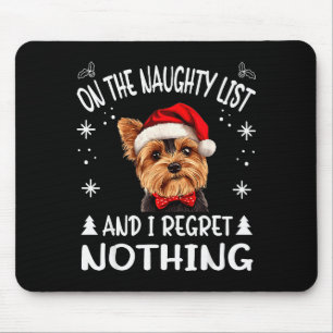 Tapis De Souris Joli chien Yorkshire Terrier Yorkie Noël