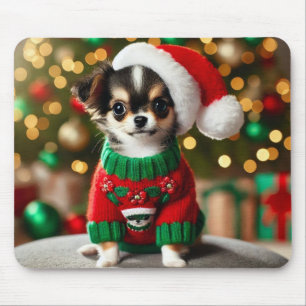 Tapis De Souris Joli Chihuahua de Noël