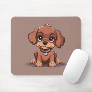 Tapis De Souris Joli chiot brun