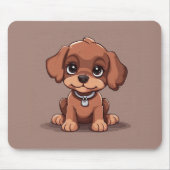 Tapis De Souris Joli chiot brun (Devant)