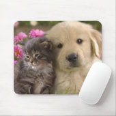 Tapis De Souris Joli chiot et chaton (Avec souris)