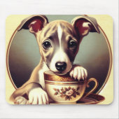 Tapis De Souris Joli chiot Whippet (Devant)