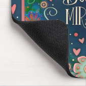 Tapis De Souris Joli Coeur Floral Miracles Bleu Rose (Coin)