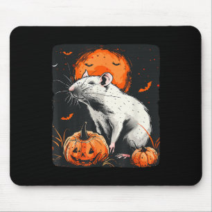Tapis De Souris Joli Costume D'Halloween Avec Ce Rat Blanc Et Ce P