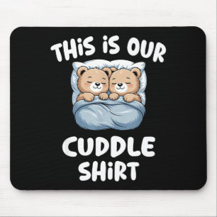 Tapis De Souris Joli Couple d'Ours C'est Notre Câlin
