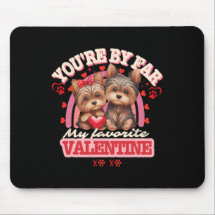 Tapis De Souris Joli couple du Yorkshire Saint-Valentin Retro York