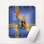 Tapis De Souris Joli design féminin girinine et papillons (Avec souris)