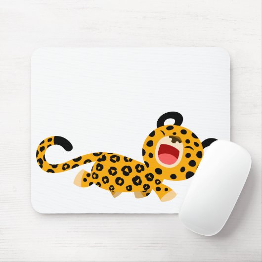 Tapis De Souris Joli dessin facétieux Leopard Mousepad (Avec souris)