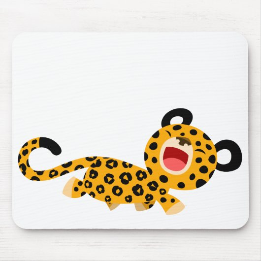 Tapis De Souris Joli dessin facétieux Leopard Mousepad (Devant)