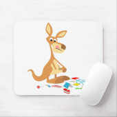 Tapis De Souris Joli dessin humoristique Kangaroo Mousepad (Avec souris)