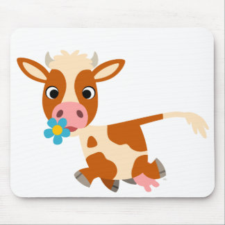 Tapis De Souris Joli dessin Trotting Cow Mousepad