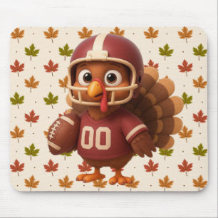 Tapis De Souris Joli dindon de football du jour de Thanksgiving