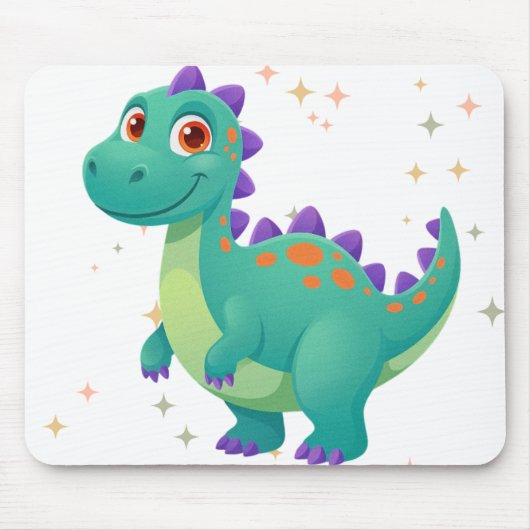 Tapis De Souris Joli Dino Dans L'Espace (Devant)