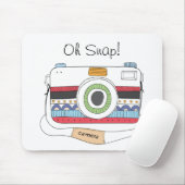 Tapis De Souris Joli Doodle de caméra Oh Snap (Avec souris)