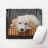 Tapis De Souris Joli Doodle doré Chiot Mousepad (Avec souris)
