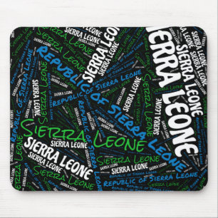 Tapis De Souris Joli drapeau Sierra Leone couleurs Patriotique