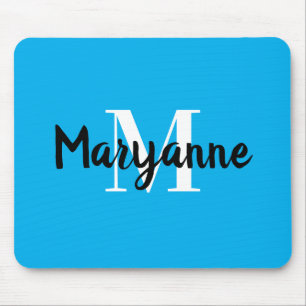 Tapis De Souris Joli et tendance monogramme minimaliste prénom