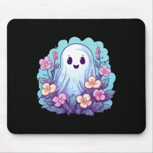 Tapis De Souris Joli Fantôme Avec Fleurs I Enfants Fantôme