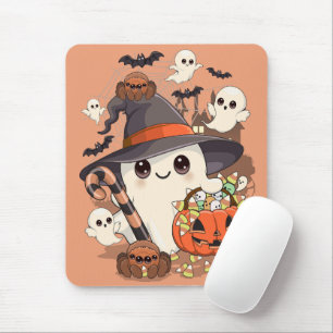 Tapis De Souris Joli fantôme d'Halloween de style Kawaii