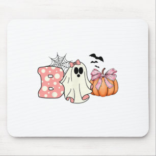 Tapis De Souris Joli Fantôme Floral Boo Halloween Garçon Fille Fan
