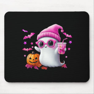 Tapis De Souris Joli fantôme rose Halloween - Drôle de fantôme rét