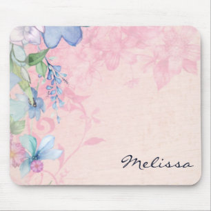 Tapis De Souris Joli Fleur sauvage rose