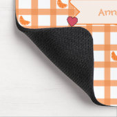 Tapis De Souris Joli Gingham Orange (Coin)