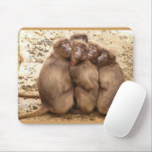 Tapis De Souris Joli groupe de singes Souris (Avec souris)