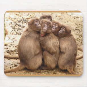 Tapis De Souris Joli groupe de singes Souris