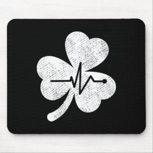 Tapis De Souris Joli haut de travail infirmier pour la Saint-Patri