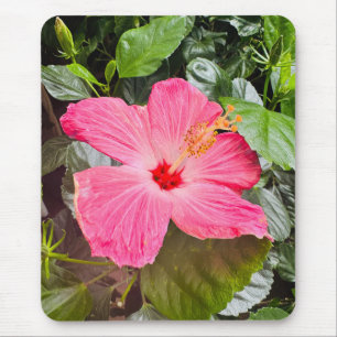 Tapis De Souris Joli Hibiscus rose