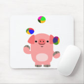 Tapis De Souris Joli Jonglage Cartographie Cochon Mousepad (Avec souris)