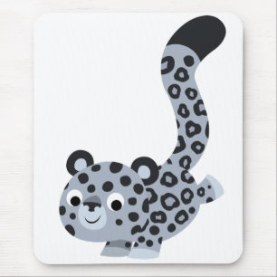 Tapis De Souris Joli Landing Cartoon Snow Leopard Mousepad