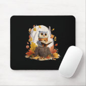 Tapis De Souris Joli Livre Chouette Amoureuse En Costume De Forêt (Avec souris)