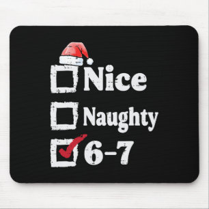 Tapis De Souris Joli Méchant 6 7 Mème 67 Noël Six Sept Xmas